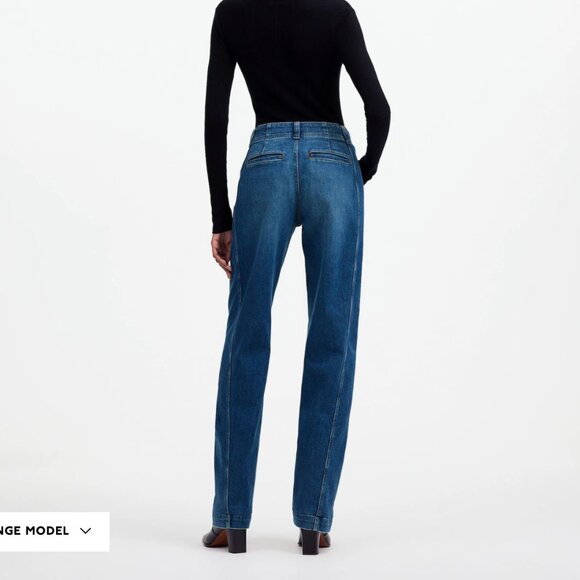 Madewell Tapered Denim Trousers Jeans NWT - Picture 4 of 4